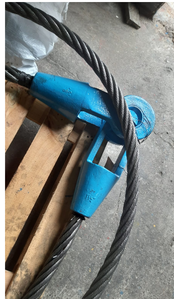Acabamento e posicionamento da terminação do cabo